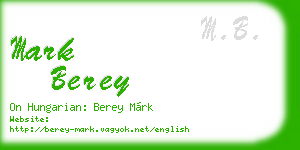 mark berey business card